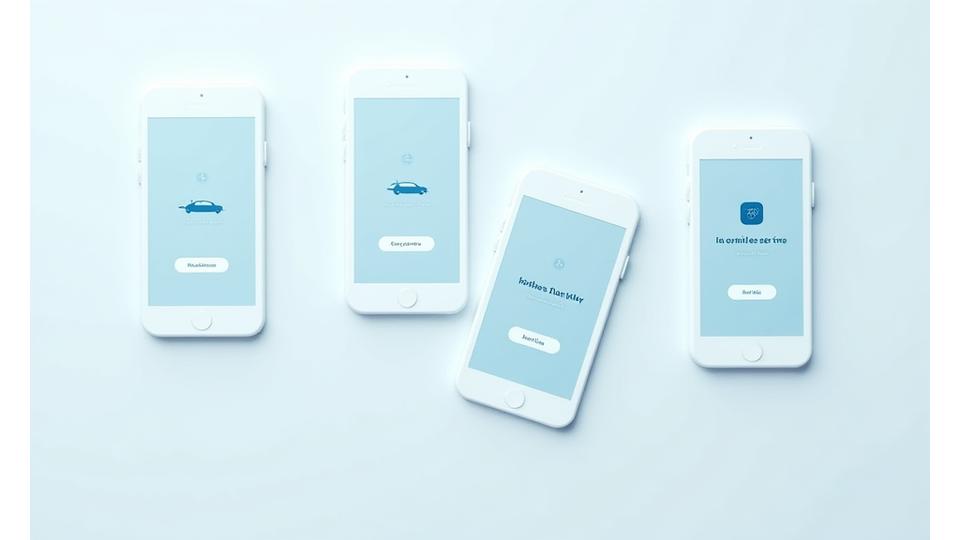 スマートフォンに表示された当社のレンタルアプリの画面モックアップ